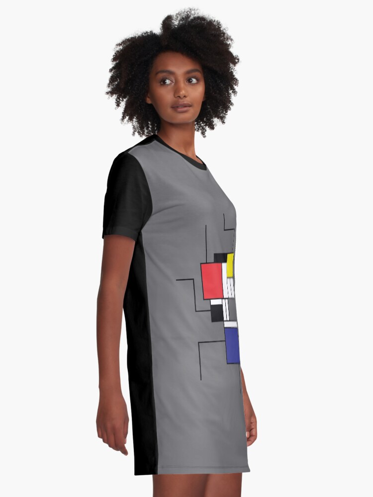 Alternate view of Mondrian style Graphic T-Shirt Dress