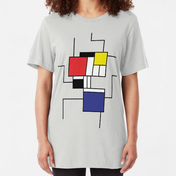 Mondrian style Slim Fit T-Shirt