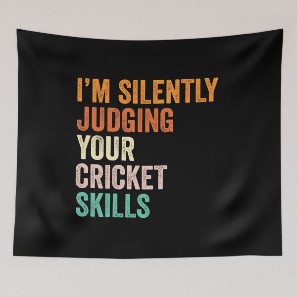 Item preview, I'm Silently Judging Your Cricket Skills T Shirt, Funny Cool Cricket Lovers Mens Womens Girls Birthday Christmas Gift Idea designed and sold by xlnv.