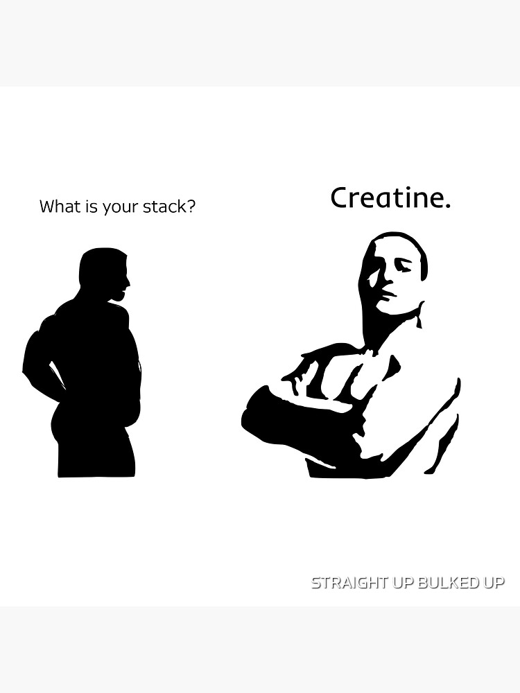 "CREATINE FITNESS MEME" Sticker for Sale by VarietyProducts Redbubble