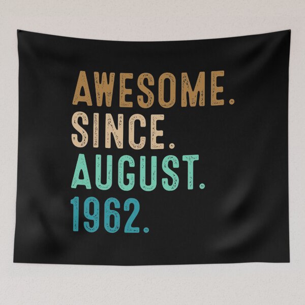 Item preview, 60 Years Old Gifts Awesome Since August 1962 60th Birthday designed and sold by complexconventi.