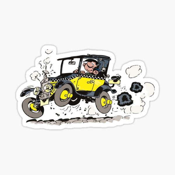 Vista previa del artículo con la obra «Gastón Goofy en el coche», diseñado y vendido por CyberGirlz.