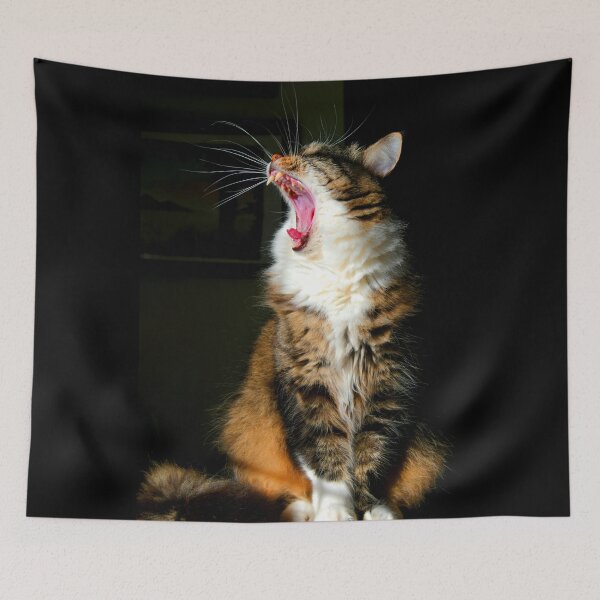 Item preview, ANIMALS #96 - Cat-zilla - Funny Yawning Cat designed and sold by DEL-Productions.