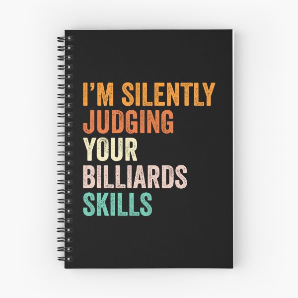 Item preview, I'm Silently Judging Your Billiards Skills T Shirt, Funny Cool Billiards Lovers Mens Womens Girls Birthday Christmas Gift Idea designed and sold by xlnv.