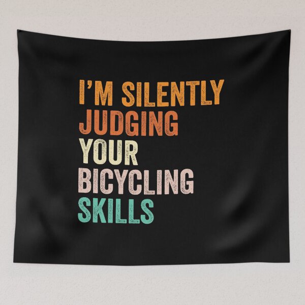 Item preview, I'm Silently Judging Your Bicycling Skills T Shirt, Funny Cool Bicycling Lovers Mens Womens Girls Birthday Christmas Gift Idea designed and sold by xlnv.