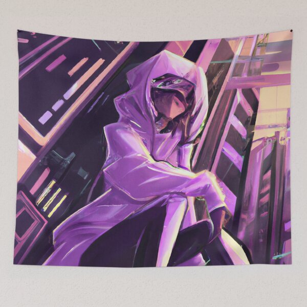 Item preview, Cyberpunk city at sunrise (DALL-E Art) designed and sold by emoartwork.