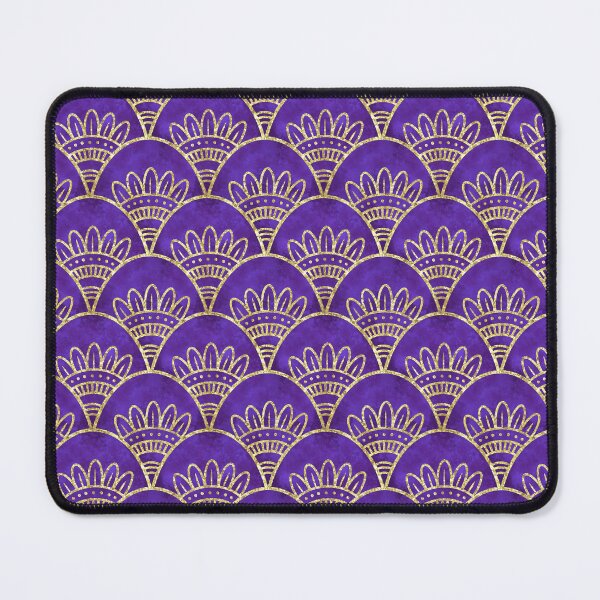 Item preview, Purple and Gold Scallop Pattern designed and sold by Julie Erin Designs.