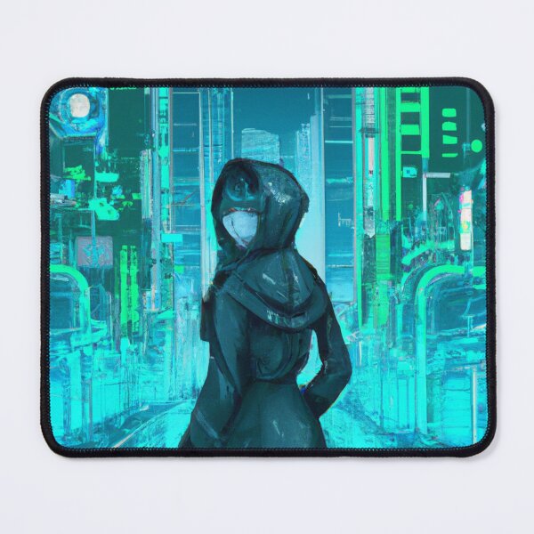 Item preview, Alone in the cyberpunk city (DALL-E Art) designed and sold by emoartwork.