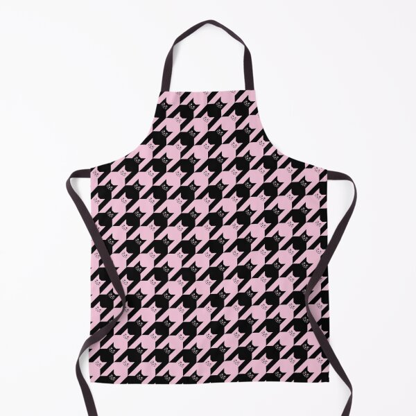 Item preview, Catstooth Black and Pink Cat Houndstooth Pattern designed and sold by Julie Erin Designs.