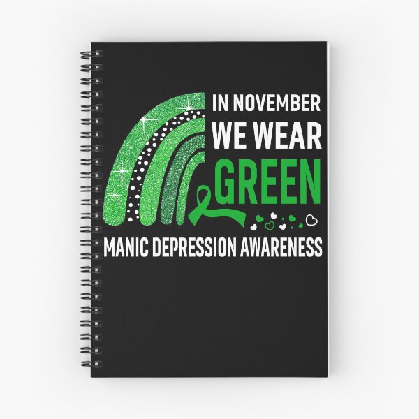 Item preview, Rainbow In November We Wear Green Manic Depression Awareness designed and sold by Mnrshirley.