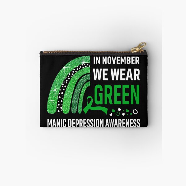 Item preview, Rainbow In November We Wear Green Manic Depression Awareness designed and sold by Mnrshirley.