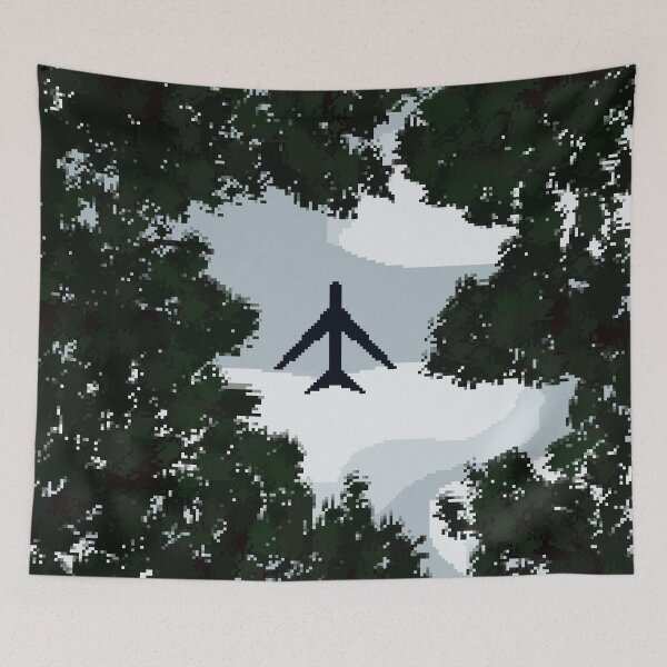 Item preview, Plane Over a Forest Pixel Art designed and sold by shindeku.