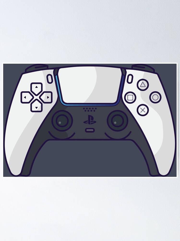 Playstation - PS5 Controller Poster for Sale by Krokodajll