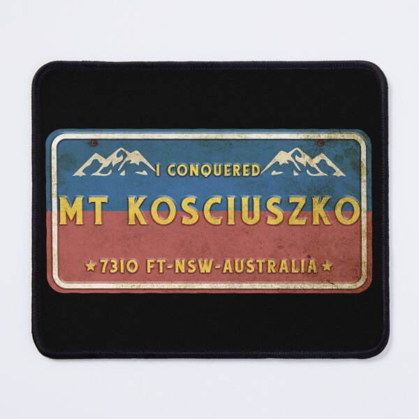 Item preview, Retro plate I conquered Mt Kosciuszko 7310 ft New South Wales Australia designed and sold by TamGustam.