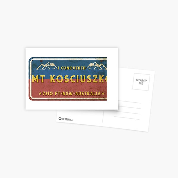 Item preview, Retro plate I conquered Mt Kosciuszko 7310 ft New South Wales Australia designed and sold by TamGustam.