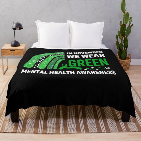 Item preview, Rainbow In November We Wear Green Mental Health Awareness designed and sold by Mnrshirley.