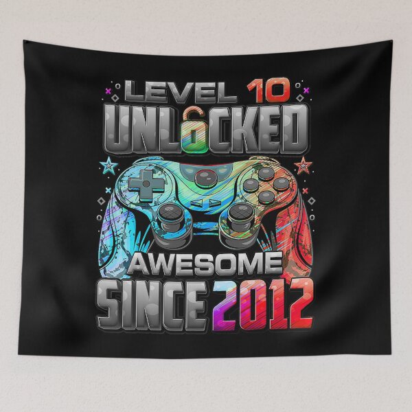 Item preview, Level 10 Unlocked Awesome Since 2012 10th Birthday Gaming designed and sold by silverconscienc.