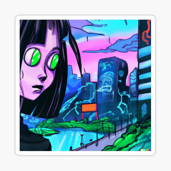 Item preview, Cyberpunk-Tripper (DALL-E Art) designed and sold by emoartwork.