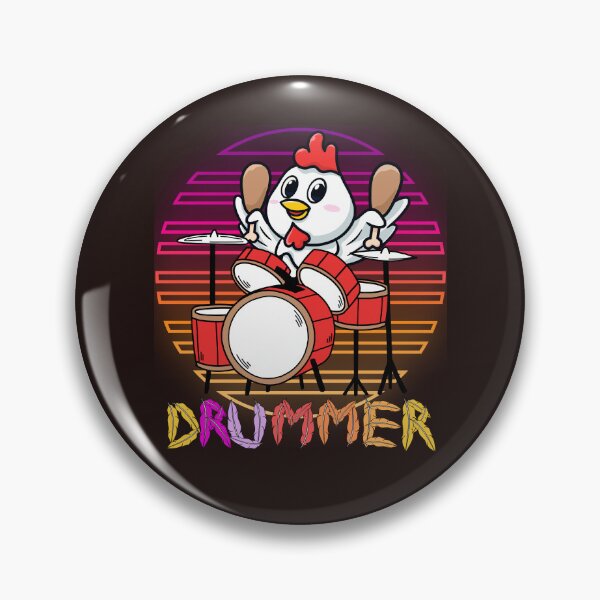 Item preview, Funny Retro Style Chicken Drummer designed and sold by GarnersDesigns.