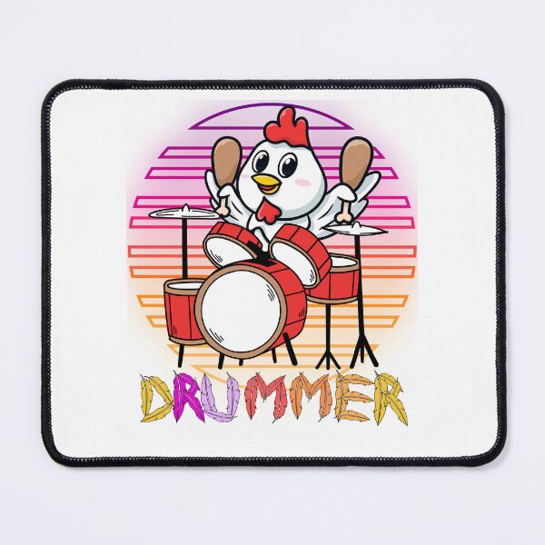Item preview, Funny Retro Style Chicken Drummer designed and sold by GarnersDesigns.