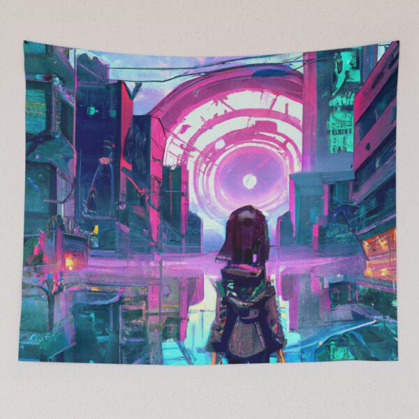 Item preview, Cyberpunk fairy (DALL-E Art) designed and sold by emoartwork.