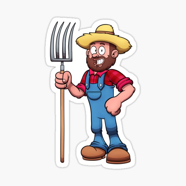 Farmer Sticker For Sale By Themaskedtooner Redbubble 