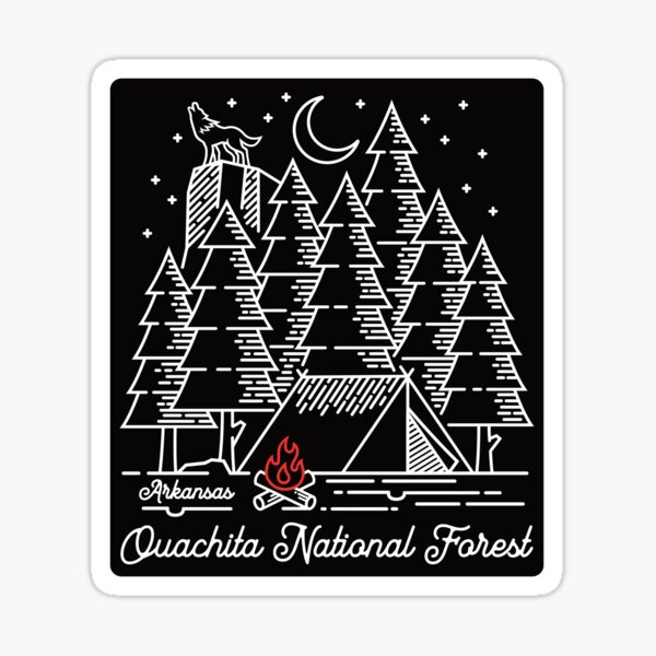 Ouachita National Forest Monoline Sticker