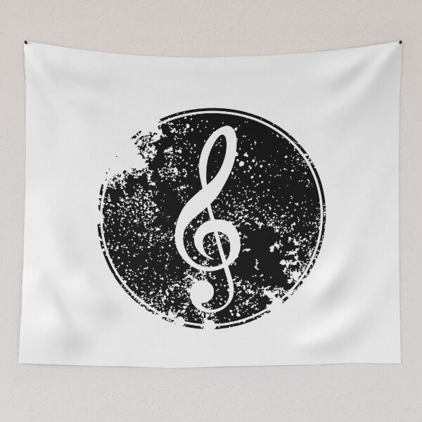 Item preview, Black and White Music Treble Clef Icon designed and sold by LifeProApperal.