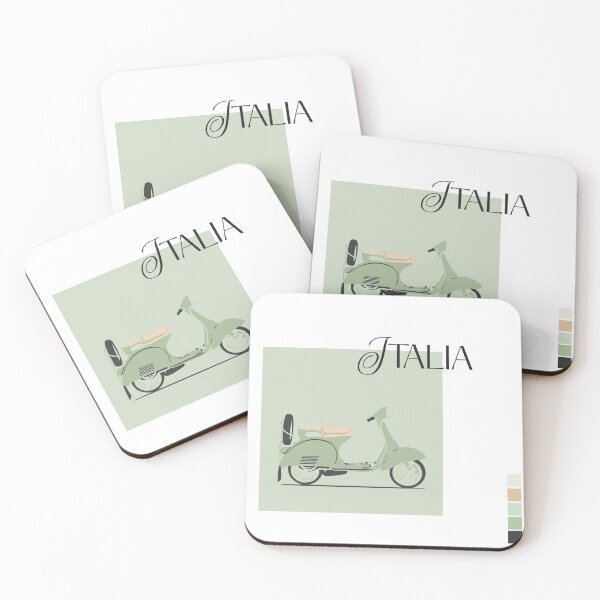 Item preview, Italian Moped Green Summer designed and sold by J-graphics-art.