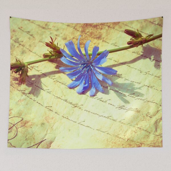 Item preview, SUBLIME #22 - Blue Flower and Stem on Script Writing designed and sold by DEL-Productions.