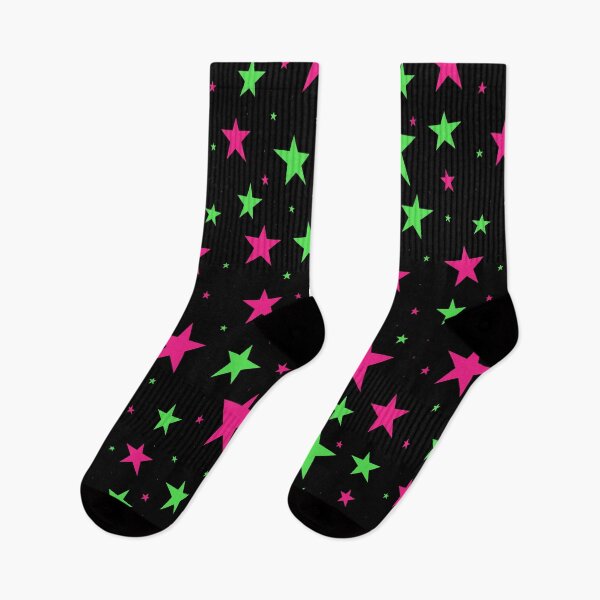 Item preview, Neon Stars on Black designed and sold by pinkmonkeybird.