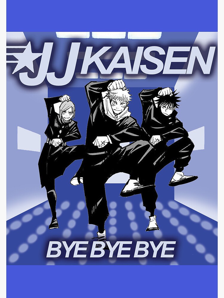  jujutsu kaisen nsync bye bye bye meme sticker spiral notebook for