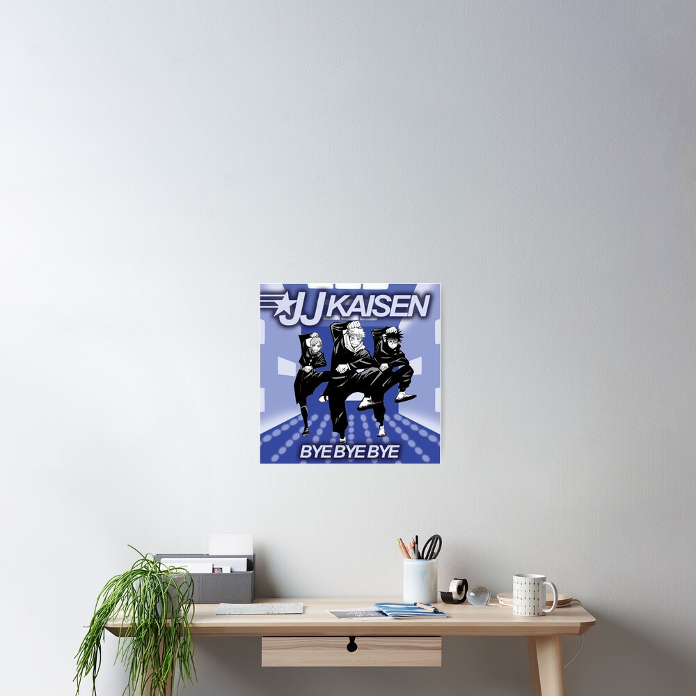 jujutsu kaisen nsync bye bye bye meme sticker poster for sale by the