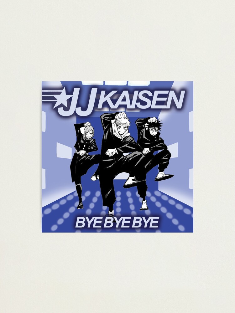  jujutsu kaisen nsync bye bye bye meme sticker photographic print for