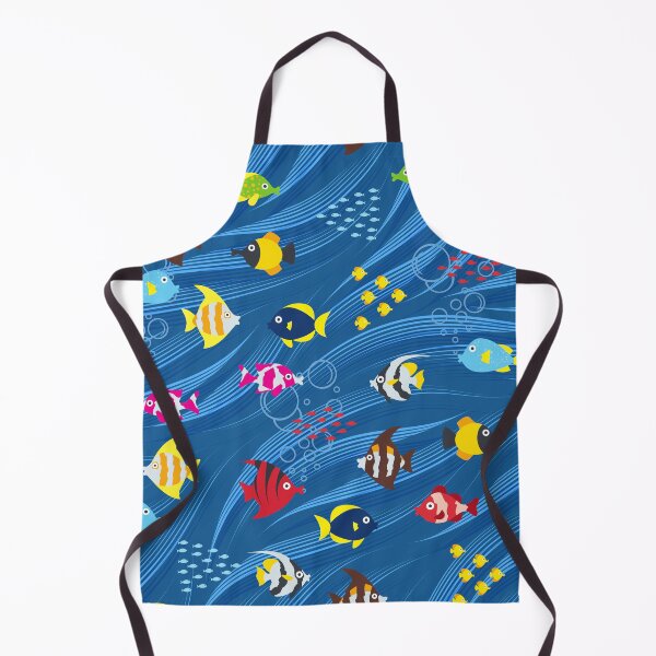 Item preview, Colorful Fishes.. This cute design uses brightly colored fish set of against an abstract print blue back ground designed and sold by ditzy-designs.