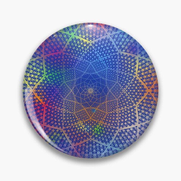 Item preview, Multicolor Dot Lotus Mandala Blue Background designed and sold by RayneMoonchild.