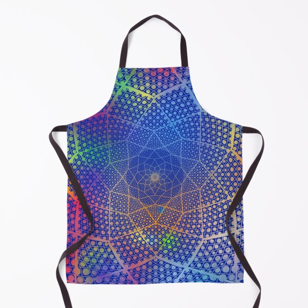 Item preview, Multicolor Dot Lotus Mandala Blue Background designed and sold by RayneMoonchild.