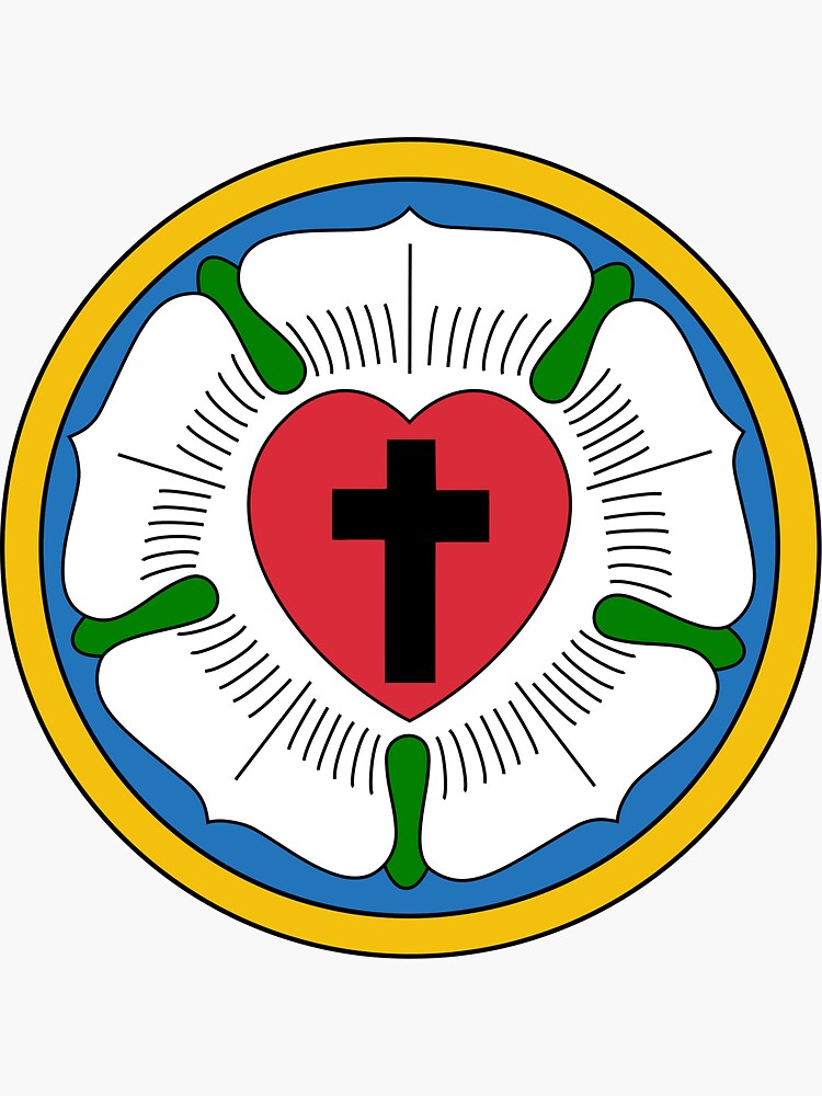 "Luther Rose, emblem of Martin Luther" Sticker for Sale by mattolmo