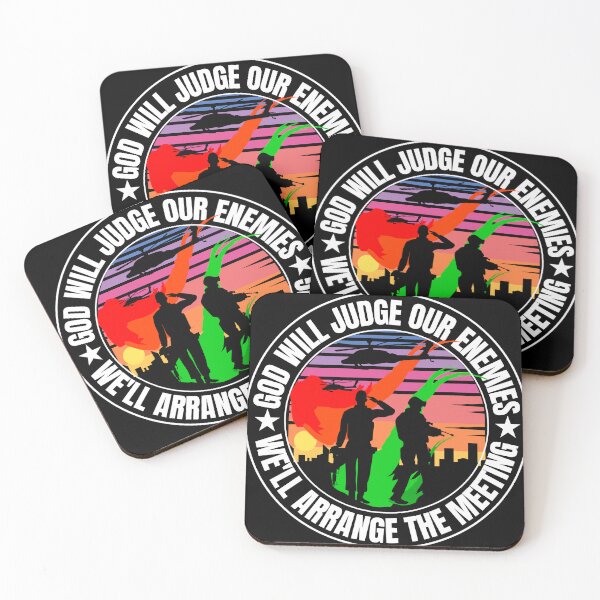 Item preview, God will judge our enemies we'll arrange the meeting designed and sold by outlaw70.