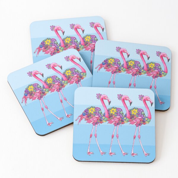 Item preview, A Small Flamboyance of Flamingos designed and sold by ShelleyYlstArt.