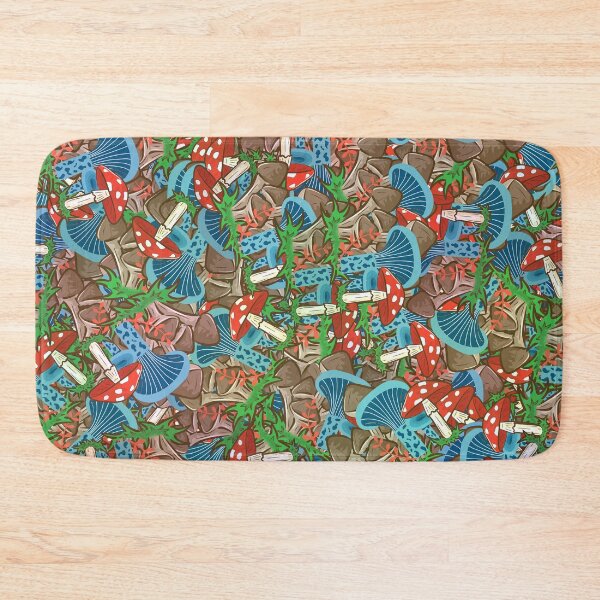 Item preview, Colourful Wild Mushrooms Random Pattern, Vintage Mushroom Pattern designed and sold by DesignHouse07.