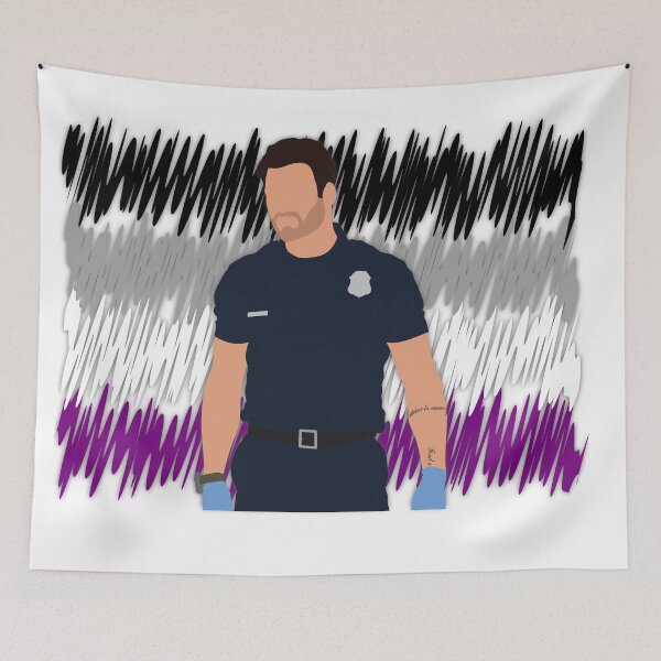 Item preview, Eddie Diaz Asexual Pride Cutout designed and sold by sadieyuki.
