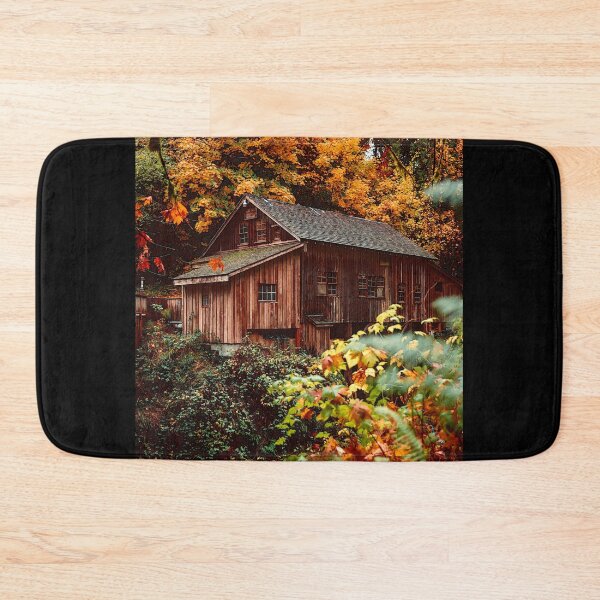 Item preview, Beautiful view, house and yellow trees in the forest designed and sold by Alexandra Rty.
