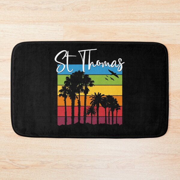 Item preview, St Thomas Vacation Souvenir USVI Rainbow Palm Trees designed and sold by Delightfully Cynical.