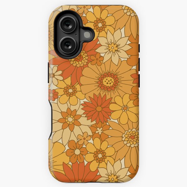Aperçu de l'œuvre Motif floral rétro des années 70 - Harvest créée et vendue par latheandquill.