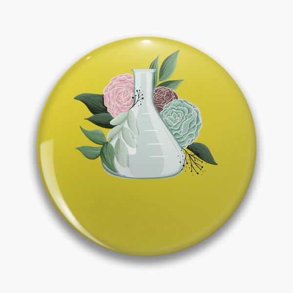 Item preview, Floral Erlenmeyer Flask Sticker designed and sold by DonnaBradsha.