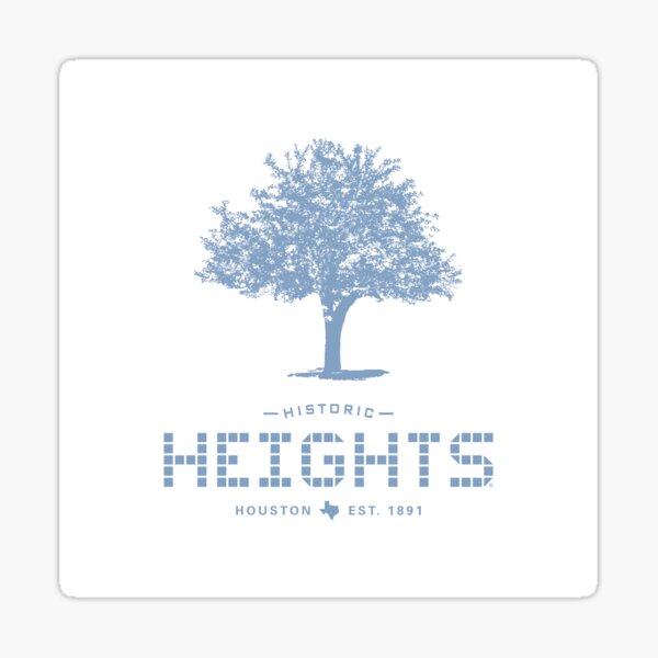 Heights Tile & Tree - Heights Design Collection - Houston Heights Sticker