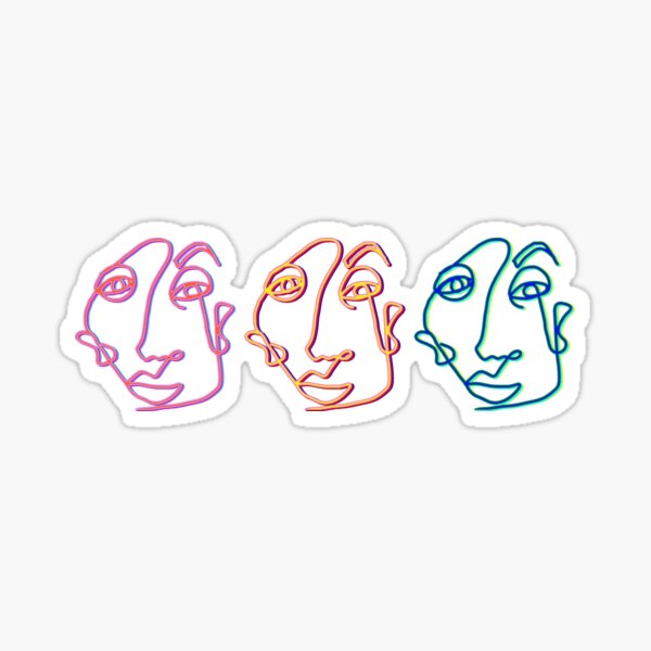 3 IN A ROW Sticker