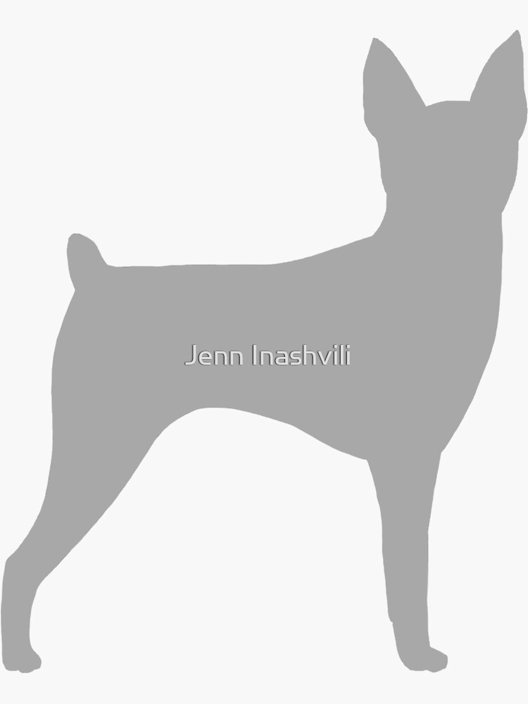 "Toy Fox Terrier Silhouette(s)" Sticker for Sale by ShortCoffee Redbubble