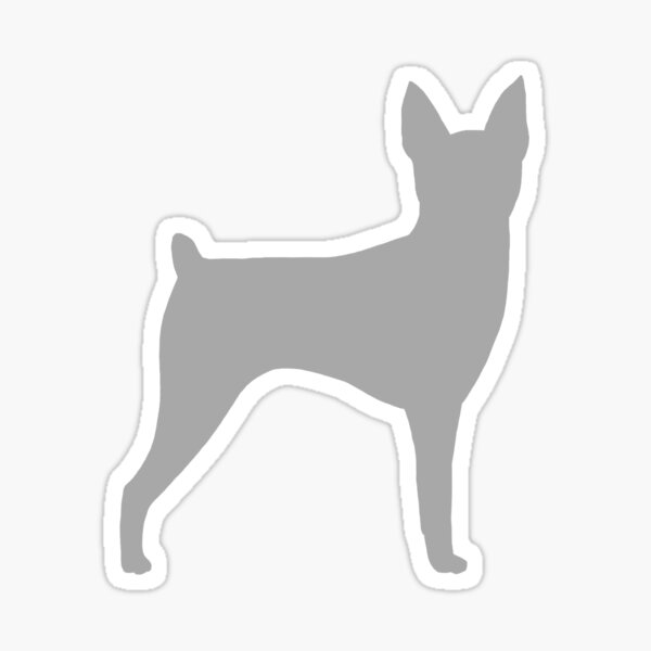 "Toy Fox Terrier Silhouette(s)" Sticker for Sale by ShortCoffee Redbubble